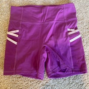 Purple biker shorts